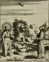 Picture 26 of 42 from Jesus en de ziel : een geestelycke spiegel voor 't gemoed : bestaande uyt veertig aangename en stichtelyke sinne-beelden : vervat in drie deelen (1696), leaf 108