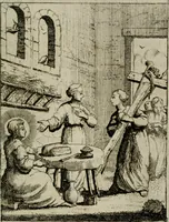 Picture 38 of 42 from Jesus en de ziel : een geestelycke spiegel voor 't gemoed : bestaande uyt veertig aangename en stichtelyke sinne-beelden : vervat in drie deelen (1696), leaf 158
