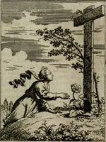 Picture 8 of 42 from Jesus en de ziel : een geestelycke spiegel voor 't gemoed : bestaande uyt veertig aangename en stichtelyke sinne-beelden : vervat in drie deelen (1696), leaf 34