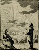 Picture 13 of 42 from Jesus en de ziel : een geestelycke spiegel voor 't gemoed : bestaande uyt veertig aangename en stichtelyke sinne-beelden : vervat in drie deelen (1696), leaf 54