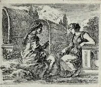 An illustration from Jeux historiques des rois de France, reines renommées, géographie et métamorphose (1698)
