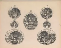 An illustration from The jewellers' book of patterns in hair work : containing a great variety of copper-plate engravings of devices and patterns in hair; suitable for mourning jewellery, brooches, rings, guards, alberts, necklets, lockets, bracelets, miniatures, studs, links, earrings, &c. &c. &c (1864)