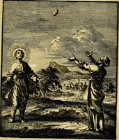 Picture 24 of 40 from Jezus en de ziel : een geestelyke spiegel voor't gemoed, bestaande in veertig aangenaame en stichtelyke zinnebeelden (1714), leaf 106