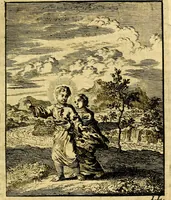 An illustration from Jezus en de ziel : een geestelyke spiegel voor't gemoed, bestaande in veertig aangenaame en stichtelyke zinnebeelden (1714)