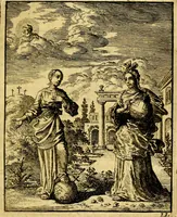 An illustration from Jezus en de ziel : een geestelyke spiegel voor't gemoed, bestaande in veertig aangenaame en stichtelyke zinnebeelden (1714)