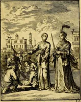 An illustration from Jezus en de ziel : een geestelyke spiegel voor't gemoed, bestaande in veertig aangenaame en stichtelyke zinnebeelden (1714)