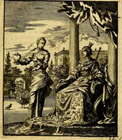 An illustration from Jezus en de ziel : een geestelyke spiegel voor't gemoed, bestaande in veertig aangenaame en stichtelyke zinnebeelden (1714)