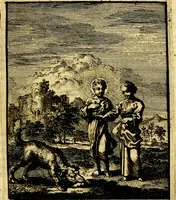 An illustration from Jezus en de ziel : een geestelyke spiegel voor't gemoed, bestaande in veertig aangenaame en stichtelyke zinnebeelden (1714)