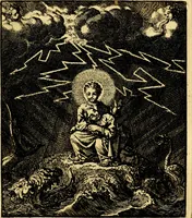 An illustration from Jezus en de ziel : een geestelyke spiegel voor't gemoed, bestaande in veertig aangenaame en stichtelyke zinnebeelden (1714)