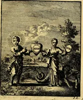 Picture 38 of 40 from Jezus en de ziel : een geestelyke spiegel voor't gemoed, bestaande in veertig aangenaame en stichtelyke zinnebeelden (1714), leaf 164