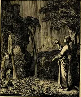 An illustration from Jezus en de ziel : een geestelyke spiegel voor't gemoed, bestaande in veertig aangenaame en stichtelyke zinnebeelden (1714)