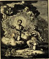 An illustration from Jezus en de ziel : een geestelyke spiegel voor't gemoed, bestaande in veertig aangenaame en stichtelyke zinnebeelden (1714)