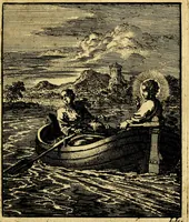 An illustration from Jezus en de ziel : een geestelyke spiegel voor't gemoed, bestaande in veertig aangenaame en stichtelyke zinnebeelden (1714)