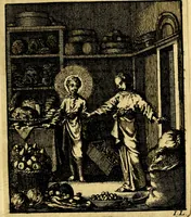 Picture 21 of 40 from Jezus en de ziel : een geestelyke spiegel voor't gemoed, bestaande in veertig aangenaame en stichtelyke zinnebeelden (1714), leaf 94