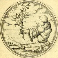 An illustration from Joachimi Camerarii Symbolorvm et emblematvm centvriæ tres. I. Ex herbis & stirpibus. II. Ex animalibus quadrupedibus. III. Ex volatilibus & insectis. Accessit noviter centvria IV. Ex aquatilibus & reptilibus. Cvm figvris æneis (1605)