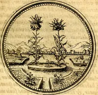 An illustration from Joachimi Camerarii Symbolorvm et emblematvm centvriæ tres. I. Ex herbis & stirpibus. II. Ex animalibus quadrupedibus. III. Ex volatilibus & insectis. Accessit noviter centvria IV. Ex aquatilibus & reptilibus. Cvm figvris æneis (1605)