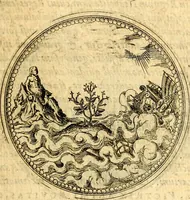 An illustration from Joachimi Camerarii Symbolorvm et emblematvm centvriæ tres. I. Ex herbis & stirpibus. II. Ex animalibus quadrupedibus. III. Ex volatilibus & insectis. Accessit noviter centvria IV. Ex aquatilibus & reptilibus. Cvm figvris æneis (1605)