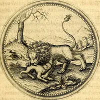 An illustration from Joachimi Camerarii Symbolorvm et emblematvm centvriæ tres. I. Ex herbis & stirpibus. II. Ex animalibus quadrupedibus. III. Ex volatilibus & insectis. Accessit noviter centvria IV. Ex aquatilibus & reptilibus. Cvm figvris æneis (1605)