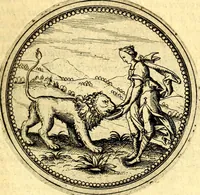 Picture 174 of 302 from Joachimi Camerarii Symbolorvm et emblematvm centvriæ tres. I. Ex herbis & stirpibus. II. Ex animalibus quadrupedibus. III. Ex volatilibus & insectis. Accessit noviter centvria IV. Ex aquatilibus & reptilibus. Cvm figvris æneis (1605), leaf 230
