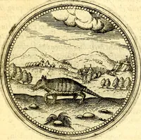 An illustration from Joachimi Camerarii Symbolorvm et emblematvm centvriæ tres. I. Ex herbis & stirpibus. II. Ex animalibus quadrupedibus. III. Ex volatilibus & insectis. Accessit noviter centvria IV. Ex aquatilibus & reptilibus. Cvm figvris æneis (1605)