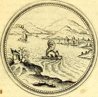 An illustration from Joachimi Camerarii Symbolorvm et emblematvm centvriæ tres. I. Ex herbis & stirpibus. II. Ex animalibus quadrupedibus. III. Ex volatilibus & insectis. Accessit noviter centvria IV. Ex aquatilibus & reptilibus. Cvm figvris æneis (1605)