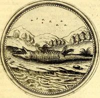 An illustration from Joachimi Camerarii Symbolorvm et emblematvm centvriæ tres. I. Ex herbis & stirpibus. II. Ex animalibus quadrupedibus. III. Ex volatilibus & insectis. Accessit noviter centvria IV. Ex aquatilibus & reptilibus. Cvm figvris æneis (1605)