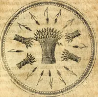 An illustration from Joachimi Camerarii Symbolorvm et emblematvm centvriæ tres. I. Ex herbis & stirpibus. II. Ex animalibus quadrupedibus. III. Ex volatilibus & insectis. Accessit noviter centvria IV. Ex aquatilibus & reptilibus. Cvm figvris æneis (1605)
