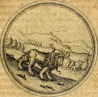 An illustration from Joachimi Camerarii Symbolorvm et emblematvm centvriæ tres. I. Ex herbis & stirpibus. II. Ex animalibus quadrupedibus. III. Ex volatilibus & insectis. Accessit noviter centvria IV. Ex aquatilibus & reptilibus. Cvm figvris æneis (1605)