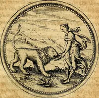 An illustration from Joachimi Camerarii Symbolorvm et emblematvm centvriæ tres. I. Ex herbis & stirpibus. II. Ex animalibus quadrupedibus. III. Ex volatilibus & insectis. Accessit noviter centvria IV. Ex aquatilibus & reptilibus. Cvm figvris æneis (1605)