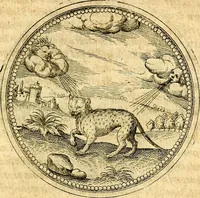 An illustration from Joachimi Camerarii Symbolorvm et emblematvm centvriæ tres. I. Ex herbis & stirpibus. II. Ex animalibus quadrupedibus. III. Ex volatilibus & insectis. Accessit noviter centvria IV. Ex aquatilibus & reptilibus. Cvm figvris æneis (1605)