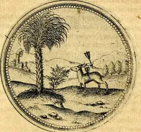 An illustration from Joachimi Camerarii Symbolorvm et emblematvm centvriæ tres. I. Ex herbis & stirpibus. II. Ex animalibus quadrupedibus. III. Ex volatilibus & insectis. Accessit noviter centvria IV. Ex aquatilibus & reptilibus. Cvm figvris æneis (1605)