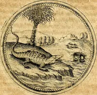 Picture 311 of 591 from Joachimi Camerarii Symbolorvm et emblematvm centvriæ tres. I. Ex herbis & stirpibus. II. Ex animalibus quadrupedibus. III. Ex volatilibus & insectis. Accessit noviter centvria IV. Ex aquatilibus & reptilibus. Cvm figvris æneis (1605), leaf 402