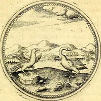 An illustration from Joachimi Camerarii Symbolorvm et emblematvm centvriæ tres. I. Ex herbis & stirpibus. II. Ex animalibus quadrupedibus. III. Ex volatilibus & insectis. Accessit noviter centvria IV. Ex aquatilibus & reptilibus. Cvm figvris æneis (1605)