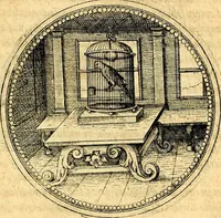 An illustration from Joachimi Camerarii Symbolorvm et emblematvm centvriæ tres. I. Ex herbis & stirpibus. II. Ex animalibus quadrupedibus. III. Ex volatilibus & insectis. Accessit noviter centvria IV. Ex aquatilibus & reptilibus. Cvm figvris æneis (1605)