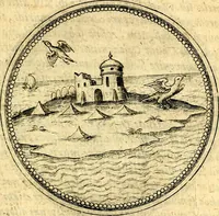 An illustration from Joachimi Camerarii Symbolorvm et emblematvm centvriæ tres. I. Ex herbis & stirpibus. II. Ex animalibus quadrupedibus. III. Ex volatilibus & insectis. Accessit noviter centvria IV. Ex aquatilibus & reptilibus. Cvm figvris æneis (1605)