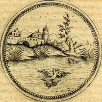 An illustration from Joachimi Camerarii Symbolorvm et emblematvm centvriæ tres. I. Ex herbis & stirpibus. II. Ex animalibus quadrupedibus. III. Ex volatilibus & insectis. Accessit noviter centvria IV. Ex aquatilibus & reptilibus. Cvm figvris æneis (1605)