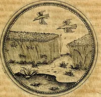 An illustration from Joachimi Camerarii Symbolorvm et emblematvm centvriæ tres. I. Ex herbis & stirpibus. II. Ex animalibus quadrupedibus. III. Ex volatilibus & insectis. Accessit noviter centvria IV. Ex aquatilibus & reptilibus. Cvm figvris æneis (1605)