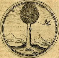 An illustration from Joachimi Camerarii Symbolorvm et emblematvm centvriæ tres. I. Ex herbis & stirpibus. II. Ex animalibus quadrupedibus. III. Ex volatilibus & insectis. Accessit noviter centvria IV. Ex aquatilibus & reptilibus. Cvm figvris æneis (1605)