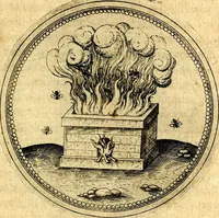 An illustration from Joachimi Camerarii Symbolorvm et emblematvm centvriæ tres. I. Ex herbis & stirpibus. II. Ex animalibus quadrupedibus. III. Ex volatilibus & insectis. Accessit noviter centvria IV. Ex aquatilibus & reptilibus. Cvm figvris æneis (1605)