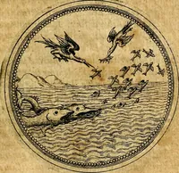 An illustration from Joachimi Camerarii Symbolorvm et emblematvm centvriæ tres. I. Ex herbis & stirpibus. II. Ex animalibus quadrupedibus. III. Ex volatilibus & insectis. Accessit noviter centvria IV. Ex aquatilibus & reptilibus. Cvm figvris æneis (1605)