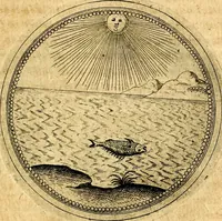 An illustration from Joachimi Camerarii Symbolorvm et emblematvm centvriæ tres. I. Ex herbis & stirpibus. II. Ex animalibus quadrupedibus. III. Ex volatilibus & insectis. Accessit noviter centvria IV. Ex aquatilibus & reptilibus. Cvm figvris æneis (1605)