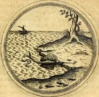 An illustration from Joachimi Camerarii Symbolorvm et emblematvm centvriæ tres. I. Ex herbis & stirpibus. II. Ex animalibus quadrupedibus. III. Ex volatilibus & insectis. Accessit noviter centvria IV. Ex aquatilibus & reptilibus. Cvm figvris æneis (1605)