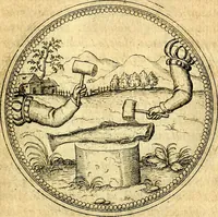 An illustration from Joachimi Camerarii Symbolorvm et emblematvm centvriæ tres. I. Ex herbis & stirpibus. II. Ex animalibus quadrupedibus. III. Ex volatilibus & insectis. Accessit noviter centvria IV. Ex aquatilibus & reptilibus. Cvm figvris æneis (1605)
