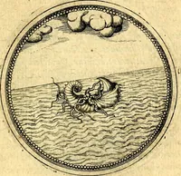 An illustration from Joachimi Camerarii Symbolorvm et emblematvm centvriæ tres. I. Ex herbis & stirpibus. II. Ex animalibus quadrupedibus. III. Ex volatilibus & insectis. Accessit noviter centvria IV. Ex aquatilibus & reptilibus. Cvm figvris æneis (1605)