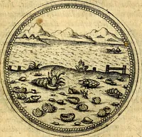An illustration from Joachimi Camerarii Symbolorvm et emblematvm centvriæ tres. I. Ex herbis & stirpibus. II. Ex animalibus quadrupedibus. III. Ex volatilibus & insectis. Accessit noviter centvria IV. Ex aquatilibus & reptilibus. Cvm figvris æneis (1605)