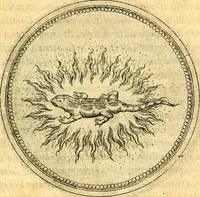 Picture 545 of 591 from Joachimi Camerarii Symbolorvm et emblematvm centvriæ tres. I. Ex herbis & stirpibus. II. Ex animalibus quadrupedibus. III. Ex volatilibus & insectis. Accessit noviter centvria IV. Ex aquatilibus & reptilibus. Cvm figvris æneis (1605), leaf 768