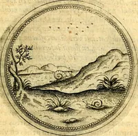 An illustration from Joachimi Camerarii Symbolorvm et emblematvm centvriæ tres. I. Ex herbis & stirpibus. II. Ex animalibus quadrupedibus. III. Ex volatilibus & insectis. Accessit noviter centvria IV. Ex aquatilibus & reptilibus. Cvm figvris æneis (1605)