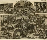 An illustration from Joannis Ciampini Romani, magistri brevium gratiae ... Opera, in tres tomos distributa : acesserunt eiusdem Ciampini opuscula quaedam selectiora : item appendix, seu notae, in quibus nonnulla post eius obitum innovata recensentur : ac demum auctoris vita, nunc primùm ipsius operibus addita (1747)