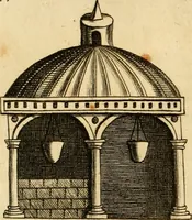 An illustration from Joannis Ciampini Romani, magistri brevium gratiae ... Opera, in tres tomos distributa : acesserunt eiusdem Ciampini opuscula quaedam selectiora : item appendix, seu notae, in quibus nonnulla post eius obitum innovata recensentur : ac demum auctoris vita, nunc primùm ipsius operibus addita (1747)