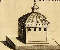 An illustration from Joannis Ciampini Romani, magistri brevium gratiae ... Opera, in tres tomos distributa : acesserunt eiusdem Ciampini opuscula quaedam selectiora : item appendix, seu notae, in quibus nonnulla post eius obitum innovata recensentur : ac demum auctoris vita, nunc primùm ipsius operibus addita (1747)